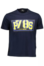 Plein Sport Blue Cotton Men T-Shirt