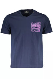 Plein Sport Blue Cotton Men T-Shirt