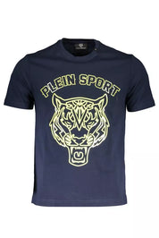 Plein Sport Blue Cotton Men T-Shirt