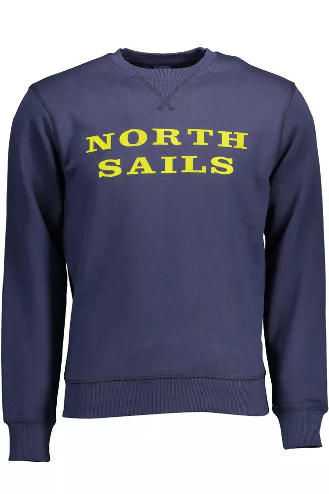 North Sails Blue Cotton Men Sweater