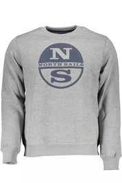 North Sails Gray Cotton Men Sweater