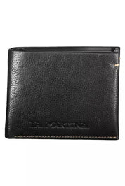 La Martina Black Leather Men Wallet