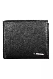 La Martina Black Leather Men Wallet