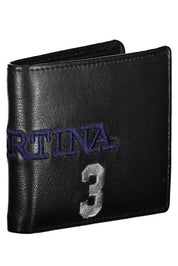 La Martina Black Leather Men Wallet