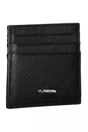 La Martina Black Leather Men Wallet