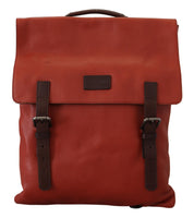 Dolce & Gabbana Elegant Calfskin Leather Backpack in Orange