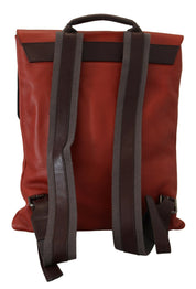 Dolce & Gabbana Elegant Calfskin Leather Backpack in Orange