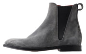 Dolce & Gabbana Elegant Gray Chelsea Leather Boots