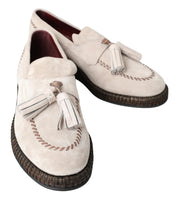 Dolce & Gabbana Elegant Ivory Leather Espadrilles