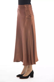 Alpha Studio Brown Viscose Women Skirt
