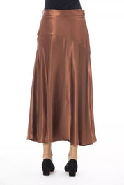 Alpha Studio Brown Viscose Women Skirt