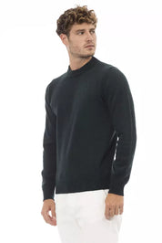 Alpha Studio Green Wool Men Sweater