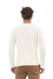 Alpha Studio Beige Wool Men Sweater