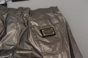 Dolce & Gabbana Metallic Silver Casual Pants