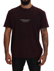 Dolce & Gabbana Elegant Bordeaux Crewneck Tee