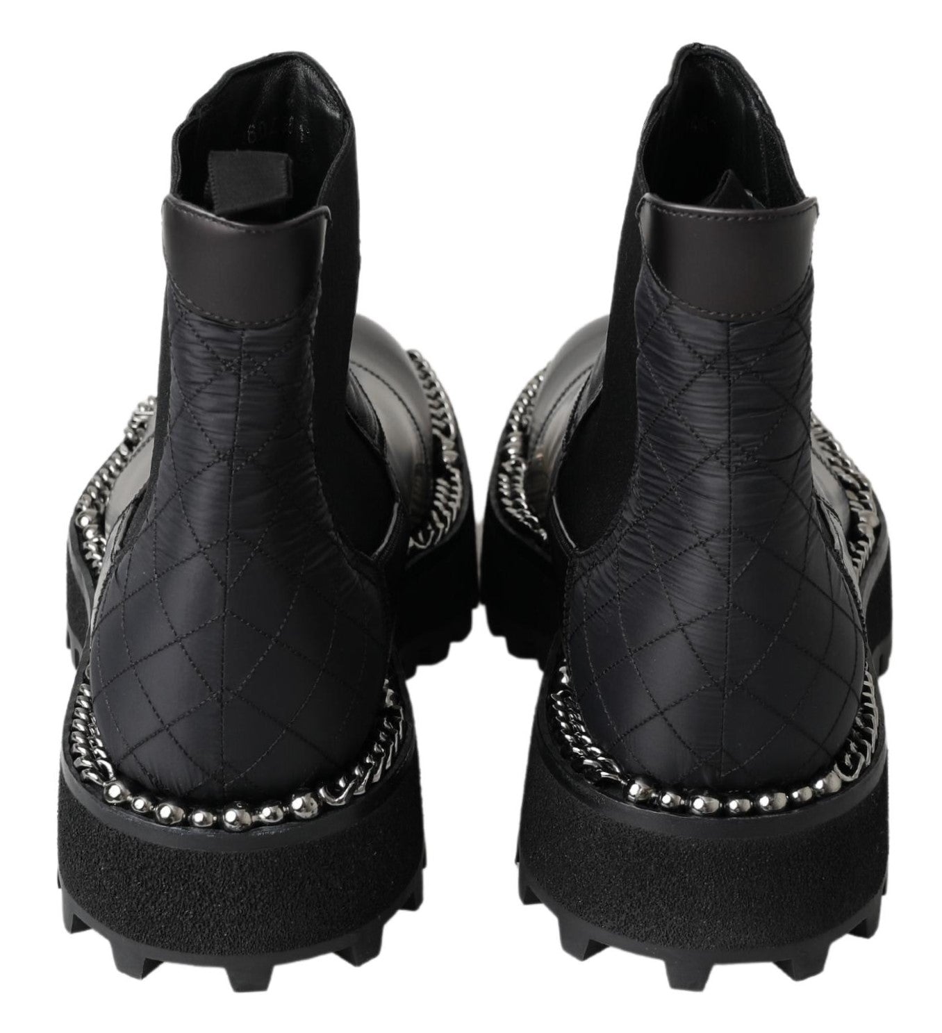 Dolce & Gabbana Elegant Black Ankle Stretch Slip On Boots