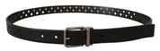 Dolce & Gabbana Elegant Black Leather Belt with Metal Buckle