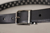 Dolce & Gabbana Elegant Black Leather Belt with Metal Buckle