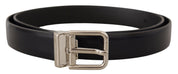 Dolce & Gabbana Elegant Leather Belt with Metal Buckle