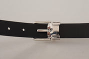 Dolce & Gabbana Elegant Leather Belt with Metal Buckle