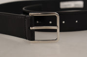 Dolce & Gabbana Elegant Leather Belt with Metal Buckle