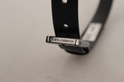 Dolce & Gabbana Elegant Black Leather Belt with Metal Buckle