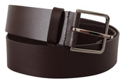 Dolce & Gabbana Elegant Dark Brown Leather Belt