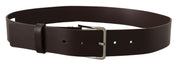 Dolce & Gabbana Elegant Dark Brown Leather Belt