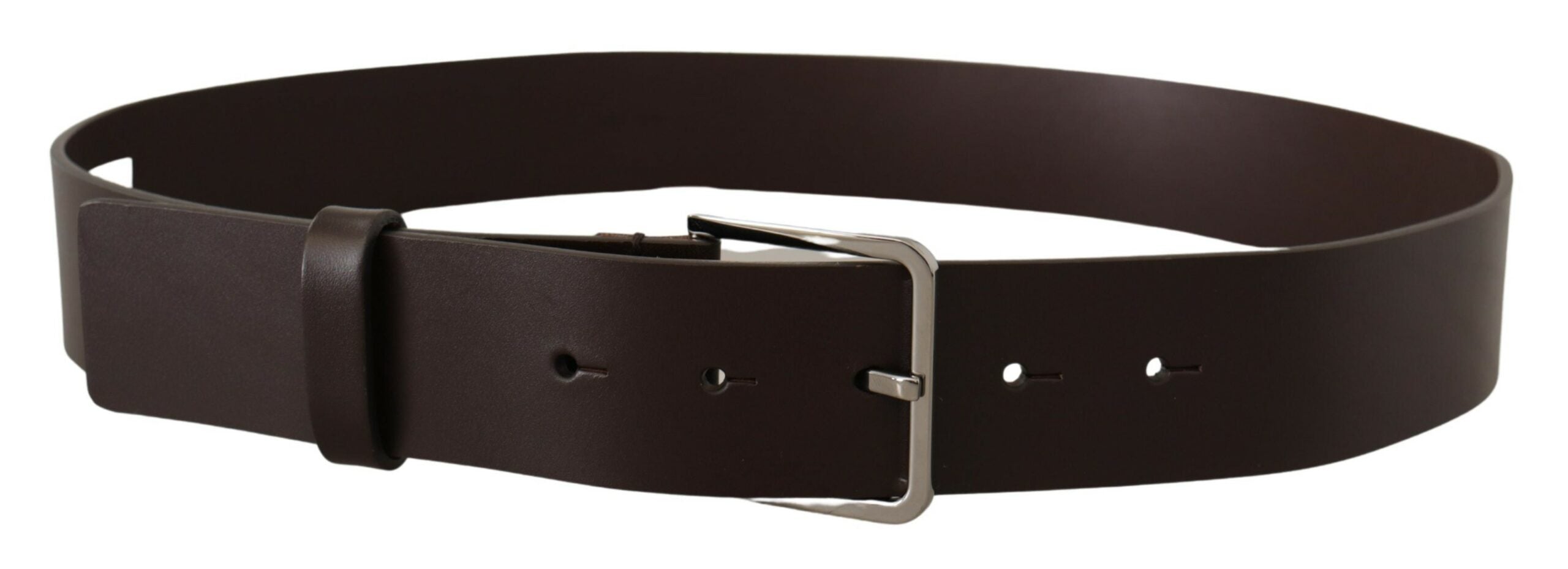 Dolce & Gabbana Elegant Dark Brown Leather Belt