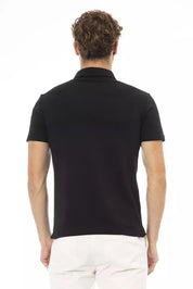 Baldinini Trend Black Cotton Men Polo