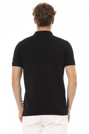 Baldinini Trend Black Cotton Men Polo