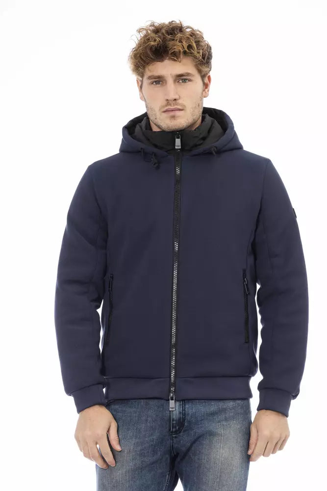 Baldinini Trend Blue Polyester Men Jacket