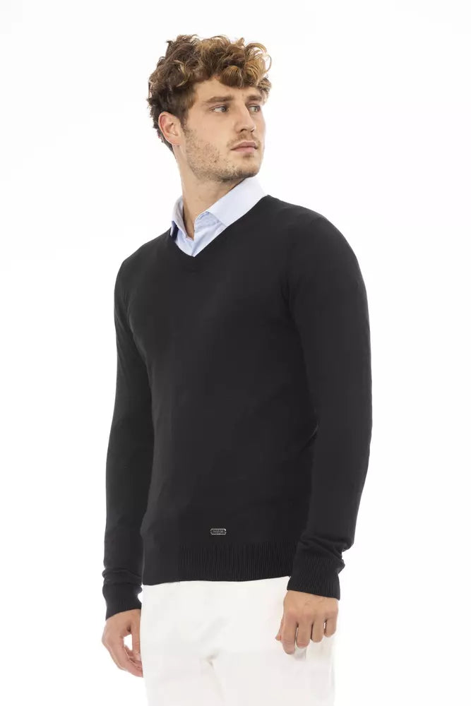 Baldinini Trend Black Modal Men Sweater