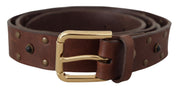 Dolce & Gabbana Elegant Leather Belt with Metal Buckle