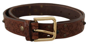 Dolce & Gabbana Elegant Leather Belt with Metal Buckle