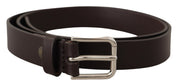 Dolce & Gabbana Elegant Leather Belt With Logo Buckle