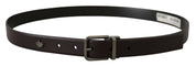 Dolce & Gabbana Elegant Dark Brown Leather Belt