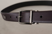 Dolce & Gabbana Elegant Dark Brown Leather Belt