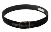 Dolce & Gabbana Sophisticated Velvet Leather Belt