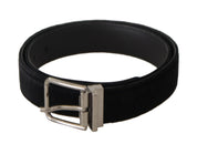 Dolce & Gabbana Sophisticated Velvet Leather Belt