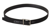 Dolce & Gabbana Elegant Black Leather Belt with Metal Buckle