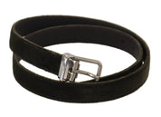 Dolce & Gabbana Elegant Velvet Leather Green Belt