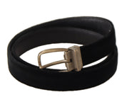 Dolce & Gabbana Elegant Black Leather Designer Belt