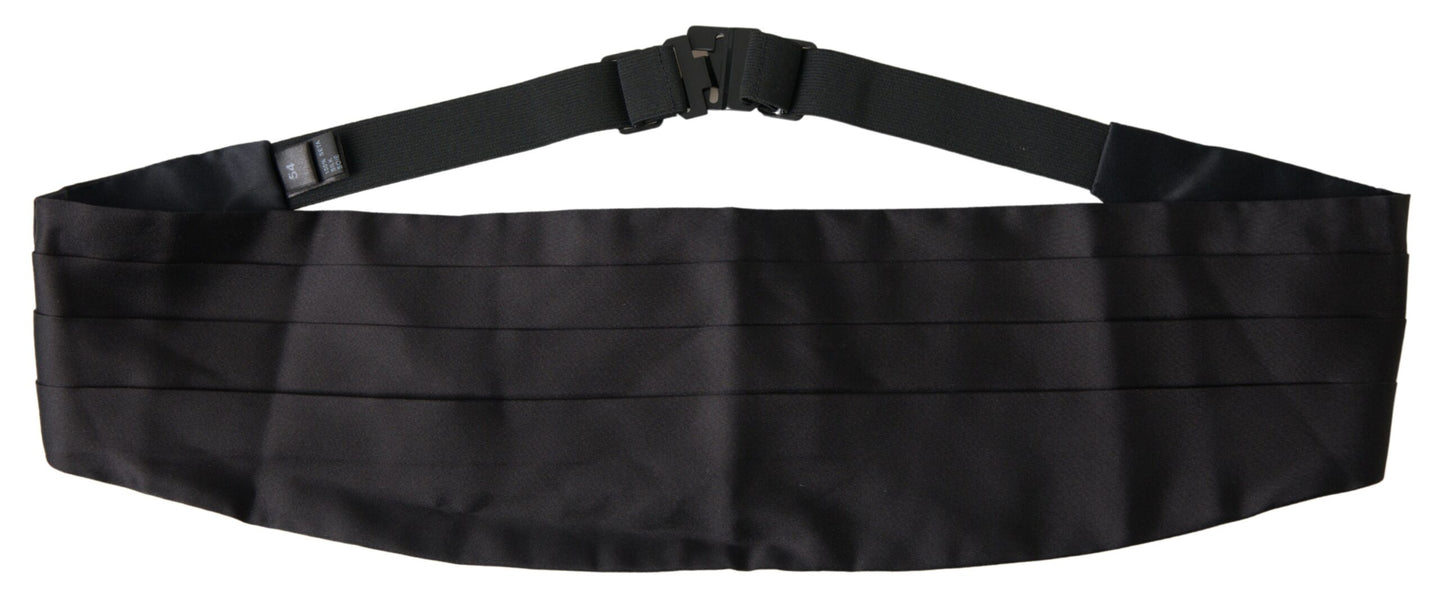 Elegant Black Silk Cummerbund