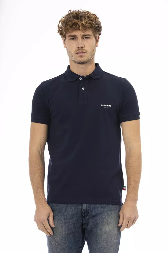 Baldinini Trend Blue Cotton Men Polo