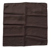 Dolce & Gabbana Elegant Silk Men's Square Scarf in Rich Brown