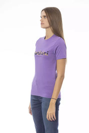 Baldinini Trend Purple Cotton Women T-Shirt