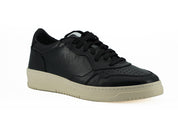 Saxone of Scotland Elegant Black Leather Sneakers - Unisex Style