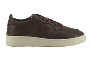 Saxone of Scotland Exclusive Leather Fabric Sneakers in Brown