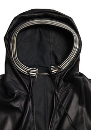 Dolce & Gabbana Elegant Black Leather Bomber Jacket